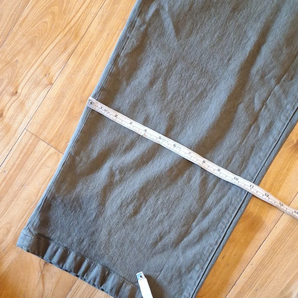 Madewell Emmett Wide Leg Olive Green Pants Size 33 - Picture 13 of 13